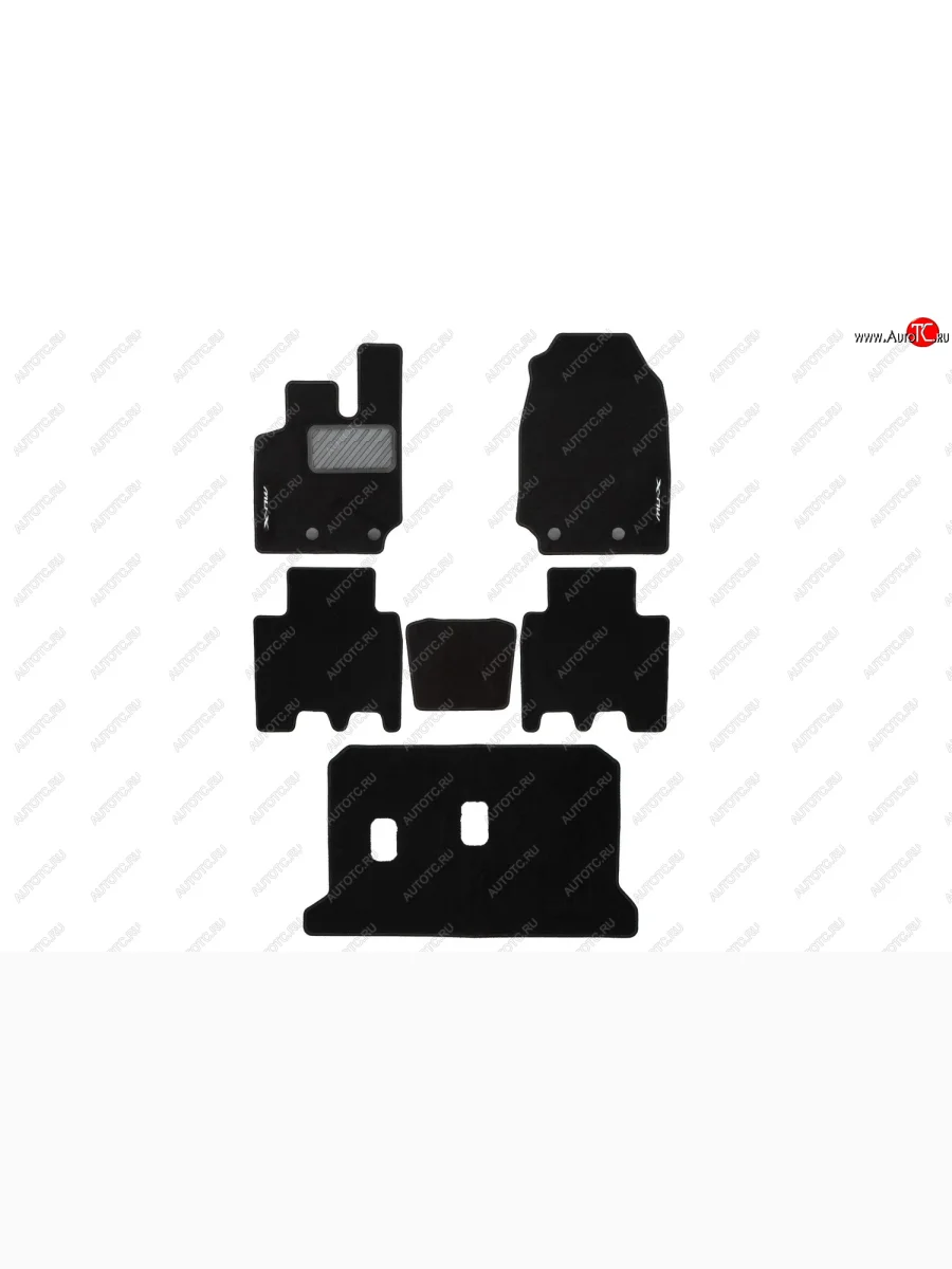 Комплект ковриков в салон (текстиль, чёрные) ISUZU Isuzu mu-X UC рестайлинг (2017-2022)  в Керчи Республика Крым