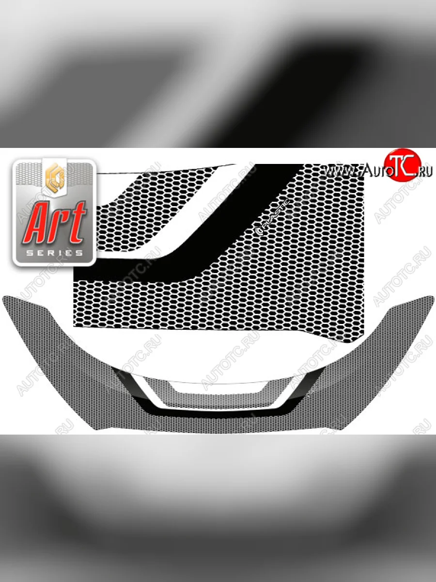 Дефлектор капота CA-Plastic Exclusive Hyundai IX35 LM дорестайлинг (2009-2013) (Art белая)  в Перми Пермском крае