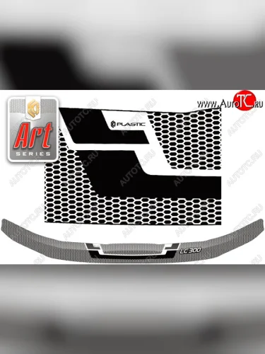 Дефлектор капота CA-Plastic exclusive (серия Art белая) Toyota Land Cruiser J300 дорестайлинг (2021-2025)