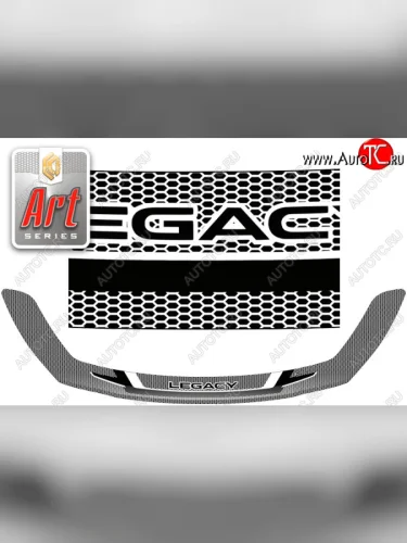 Дефлектор капота CA-Plastic (Art графит) Subaru Legacy BN/B15 рестайлинг седан (2017-2025)