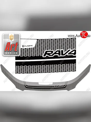 Дефлектор капота CA-Plastic Exclusive (Art графит) Toyota RAV4 XA305 5 дв. дорестайлинг (2005-2009)