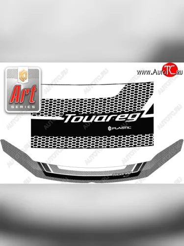 Дефлектор капота CA-Plastic (Art серебро) Volkswagen Touareg 2 NF дорестайлинг (2010-2014)