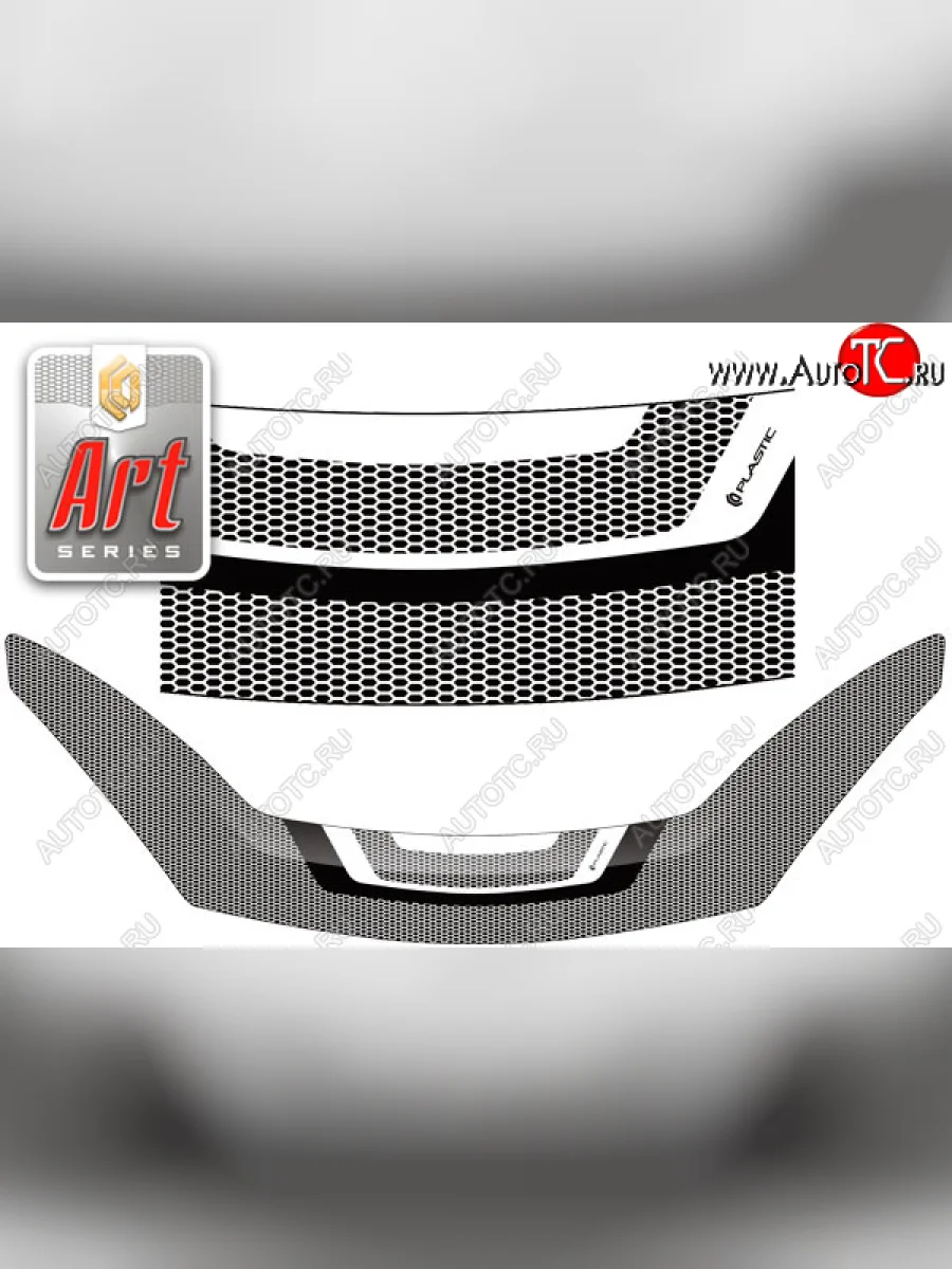 Дефлектор капота CA-Plastic Renault Sandero 1 (2009-2014) (Art чёрная)  в Самаре Самарской области