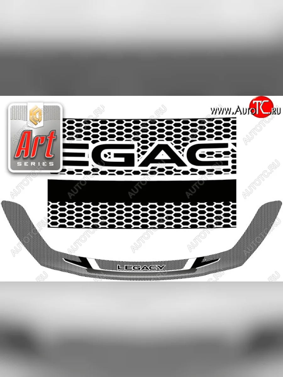 Дефлектор капота CA-Plastic Subaru Legacy BN/B15 рестайлинг седан (2017-2025) (Art чёрная)  в Керчи Республика Крым