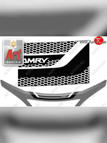 Дефлектор капота CA-Plastic Exclusive (Art чёрная) Toyota Camry  XV30 (2004-2006) рестайлинг