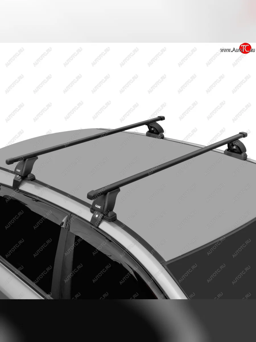 Багажник на крышу без рейлингов в сборе LUX  Volkswagen Passat (2005-2011) B6 (поперечины прямоугольные 1.2 (цвет черный))  в Самаре Самарской области