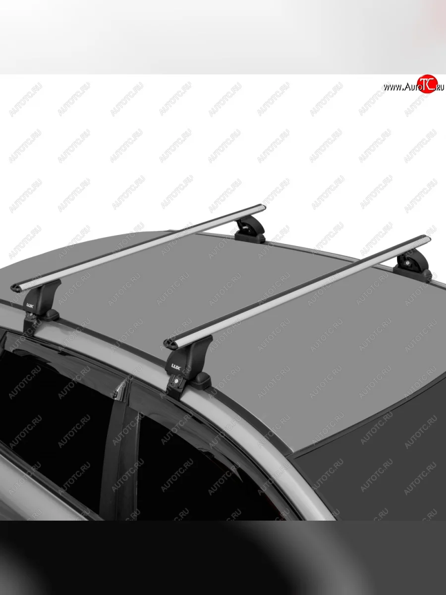 Багажник на крышу без рейлингов в сборе LUX  Volkswagen Passat (2005-2011) B6 (аэро-классик 1.2 (цвет серый))  в Самаре Самарской области