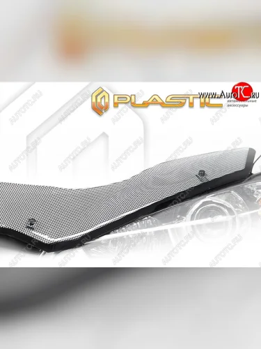 Дефлектор капота CA-Plastic Exclusive (Шелкография чёрная) Renault Megane  хэтчбэк 5 дв. (2008-2016) дорестайлинг,  рестайлинг