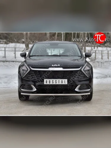 Защита переднего бампера (кроме STYLE и X-LINE, труба, d42) SLITKOFF KIA Sportage  5 NQ5 (2021-2025)