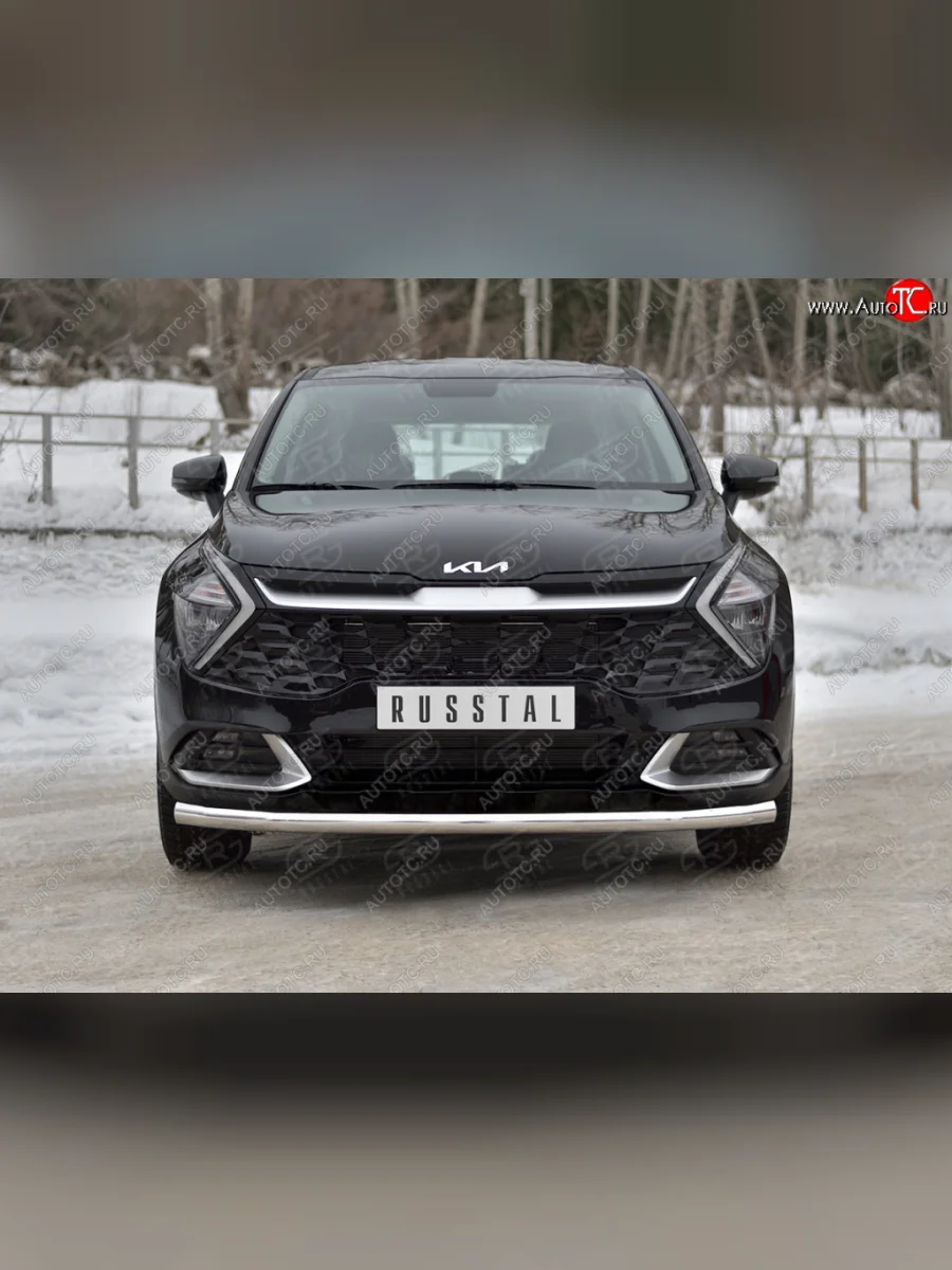 Защита переднего бампера (кроме STYLE и X-LINE, труба, d63мм.) SLITKOFF  KIA Sportage (2021-2025) 5 NQ5  в Самаре Самарской области