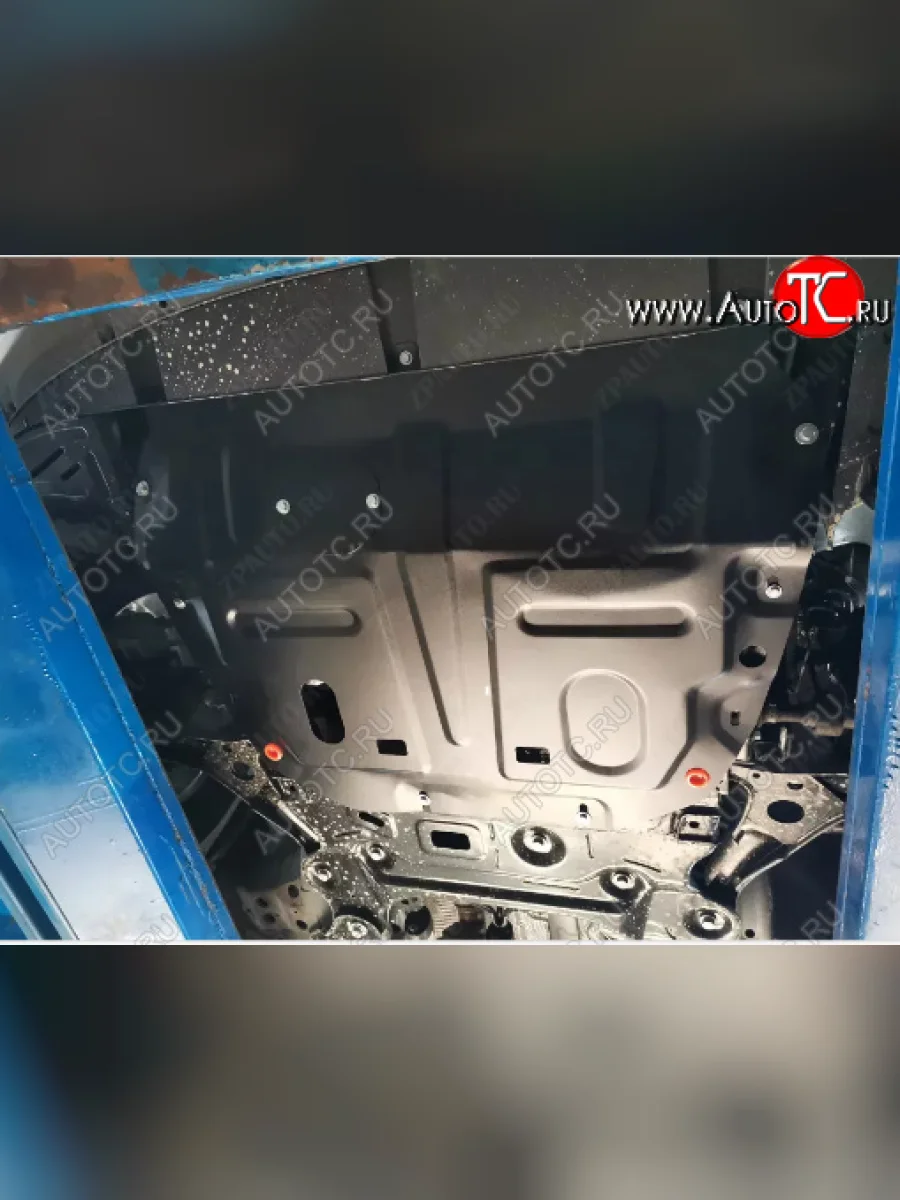 Защита картера двигателя и КПП (большая, V-1,6T; 2,0T) Alfeco Chery Tiggo 8 PRO (2021-2025) (Алюминий 3 мм)  с доставкой в г. Керчь