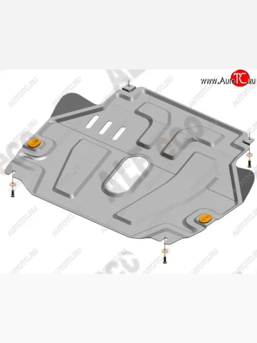 Защита картера двигателя и КПП Alfeco (Алюминий 4 мм) Chevrolet Aveo T300 хэтчбек (2011-2015)