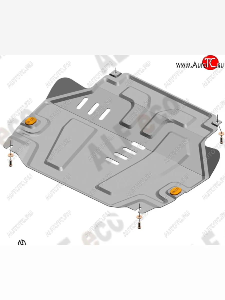 Защита картера двигателя и КПП (V-1,5) Alfeco Chevrolet Cobalt седан дорестайлинг (2011-2016) (Алюминий 4 мм)  в Керчи Республика Крым