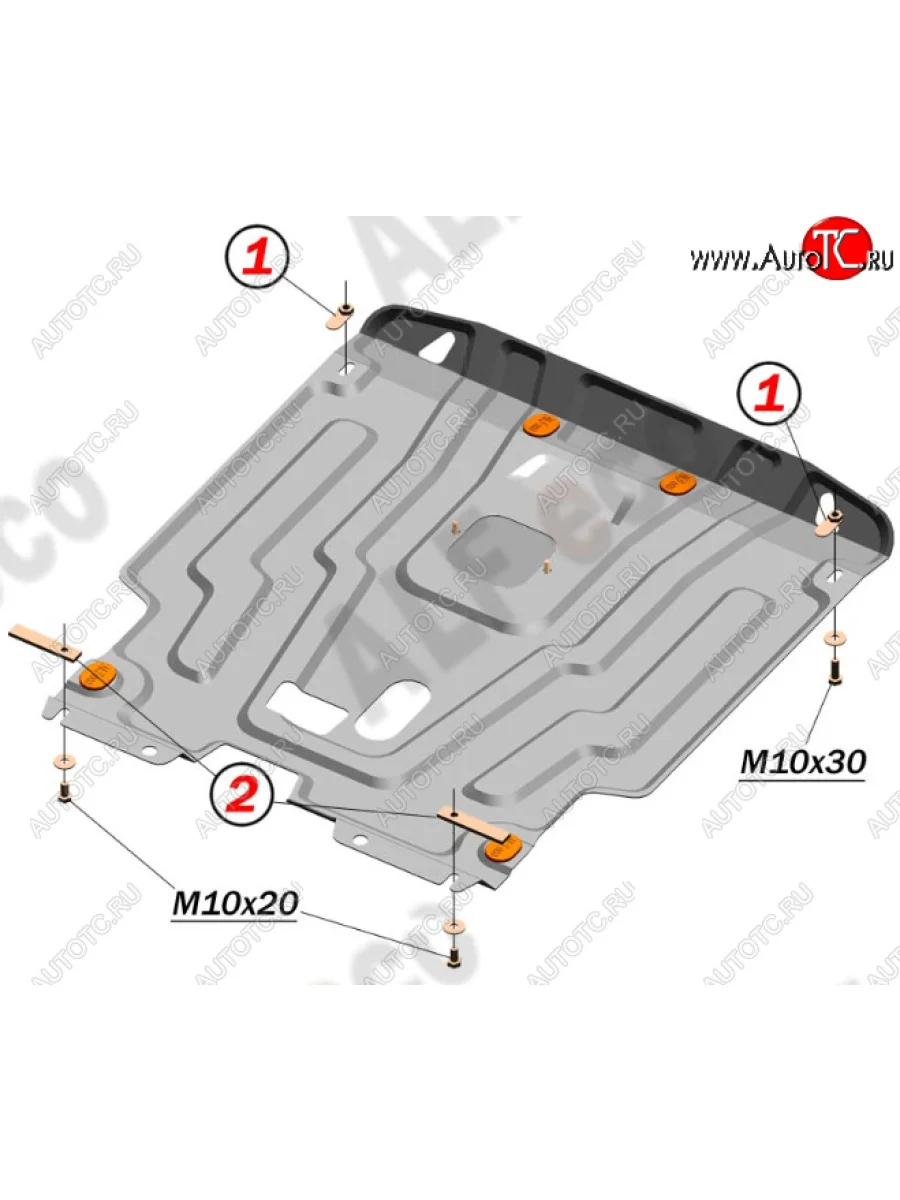 Защита картера двигателя и КПП Alfeco Chevrolet Lacetti хэтчбек (2002-2013) (Алюминий 4 мм)  в Перми Пермском крае