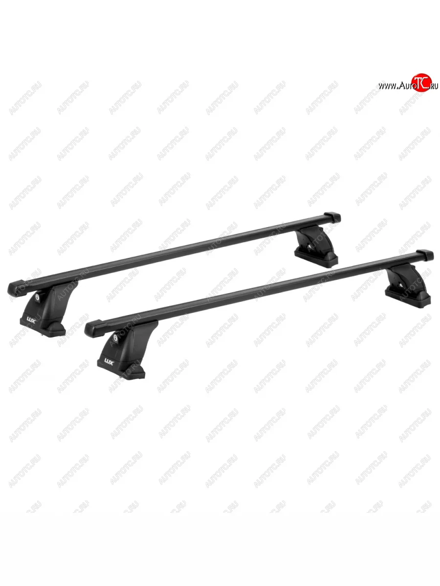 Багажник на крышу без рейлингов сборе LUX  Toyota Corolla Fielder (2012-2025) E160 (дуги прямоугольные 110 см, c замком, черный)  в Воронеже Воронежской области