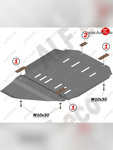 Защита КПП (V-6.2) Alfeco (Алюминий 4 мм) Chevrolet Tahoe GMT900 5 дв. (2006-2013)