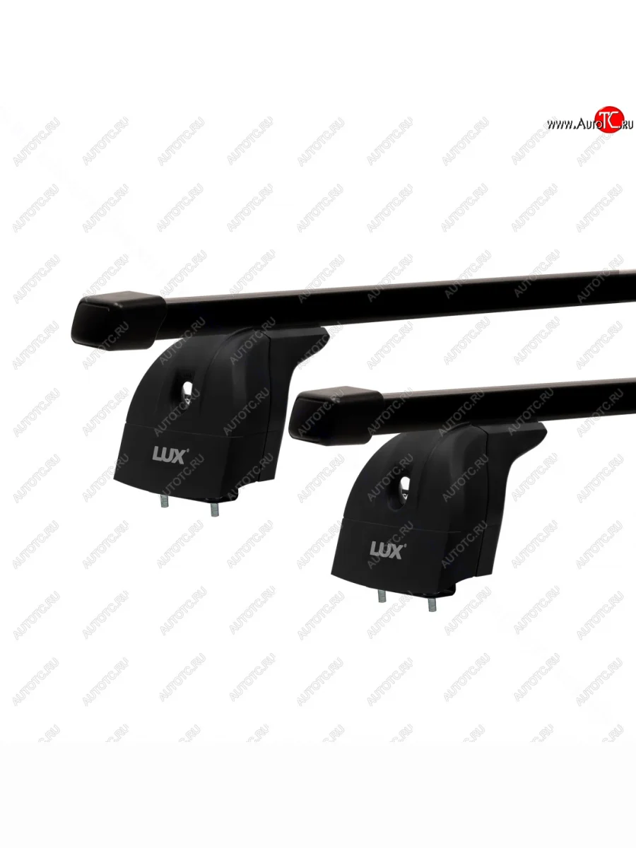 Багажник на крышу без рейлингов сборе (в штатные места) LUX  Nissan X-trail (2013-2022) 3 T32 (дуги прямоугольные 110 см, с замком, черный)  в Самаре Самарской области