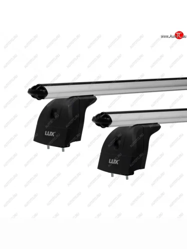 Багажник на крышу без рейлингов сборе (в штатные места) LUX (дуги аэро-классик 110 см, без замка, серебро) Nissan X-trail  3 T32 (2013-2022) дорестайлинг, рестайлинг