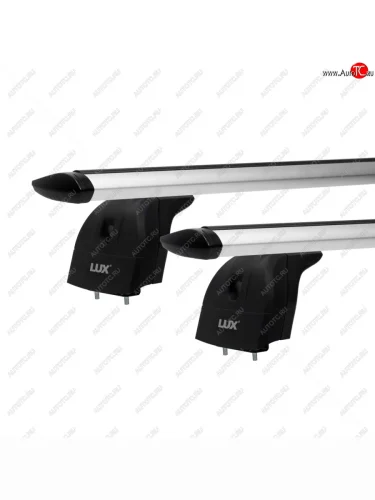 Багажник на крышу без рейлингов сборе (в штатные места) LUX (дуги аэро-классик 110 см, без замка, серебро) Nissan X-trail  3 T32 (2013-2022) дорестайлинг, рестайлинг