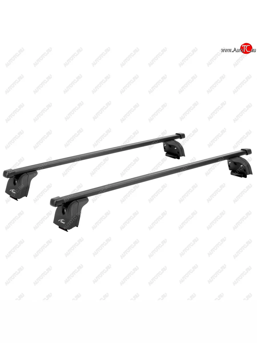 Багажник на крышу с низкими рейлингами сборе LUX  Volvo XC60 (2008-2017) (дуги прямоугольные 120 см, без замка, черный)  в Самаре Самарской области
