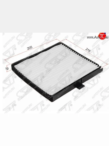 Фильтр салона (1.2/1.4, 205x215x19) SAT Chevrolet Aveo  T250 (2006-2011), Ravon Nexia R3 (2016-2020)