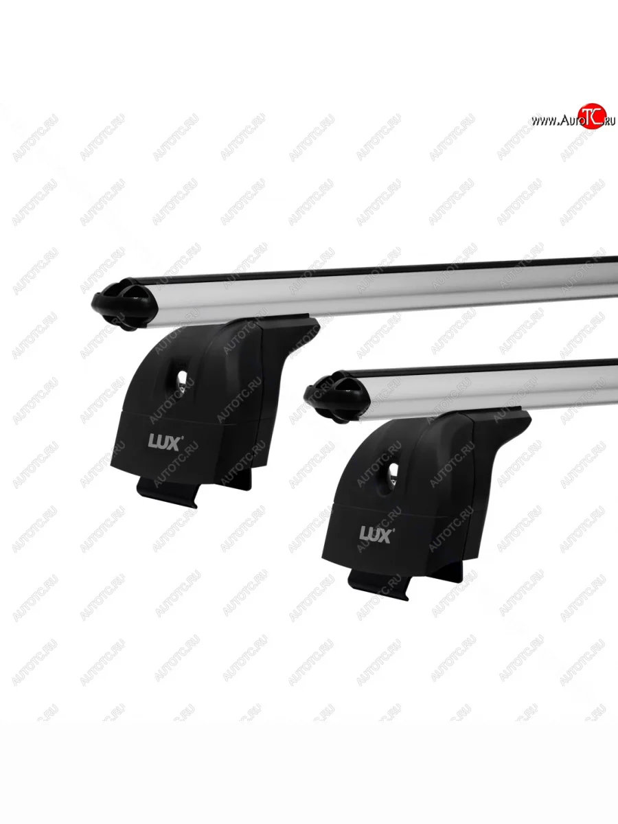 Багажник на крышу с низкими рейлингами сборе LUX  Lifan X70 (2018-2025) (дуги аэро-классик 120 см, с замком, серебро)  в Воронеже Воронежской области