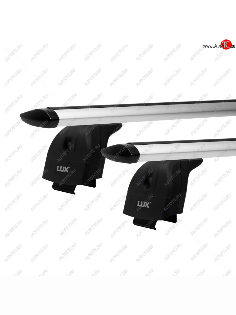 Багажник на крышу с низкими рейлингами сборе LUX  Lifan X70 (2018-2025) (дуги аэро-трэвэл 120 см, без замка, серебро)  в Самаре Самарской области