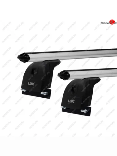 Багажник на крышу с низкими рейлингами сборе LUX (дуги аэро-классик 120 см, с замком, серебро) Ford Explorer  U502 (2015-2019) 1-ый рестайлинг, 5 дв., 2-ой рестайлинг, 5 дв.