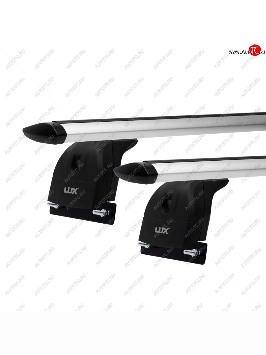 Багажник на крышу с низкими рейлингами сборе LUX  Ford Explorer (2015-2019) U502 (дуги аэро-трэвэл 120 см, без замка, серебро)  в Самаре Самарской области