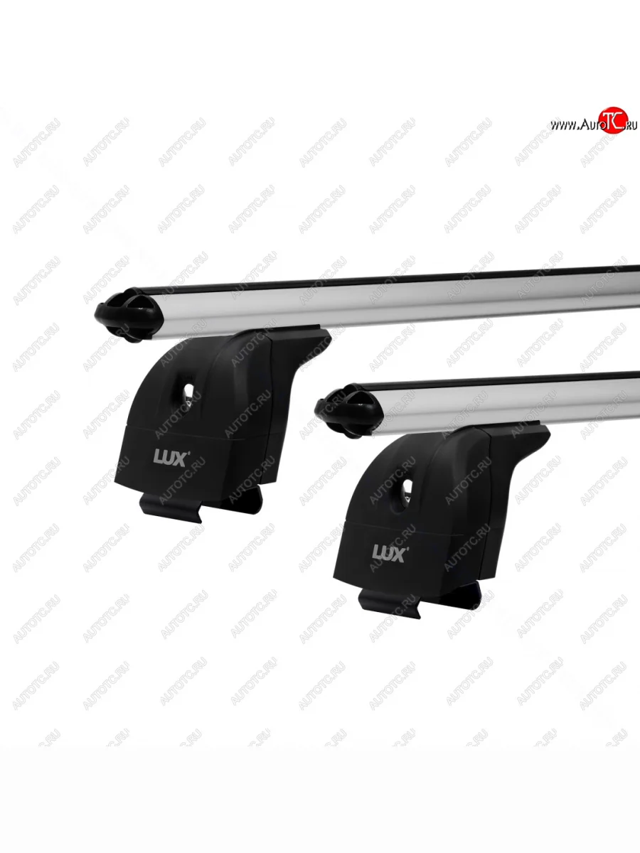 Багажник на крышу с низкими рейлингами сборе LUX  KIA Ceed (2018-2025) 3 CD (дуги аэро-классик 110 см, с замком, серебро)  в Самаре Самарской области
