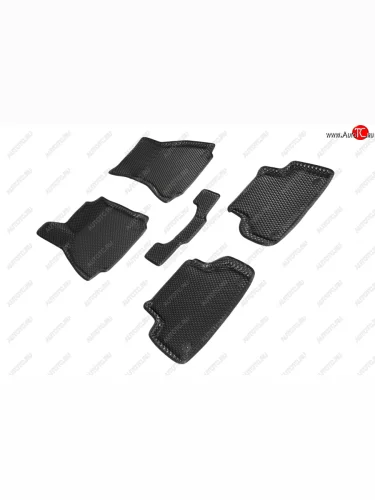 Коврики в салон EVA (3D, ромб, чёрные) Seintex Audi A4 B9 дорестайлинг,седан (2016-2020)