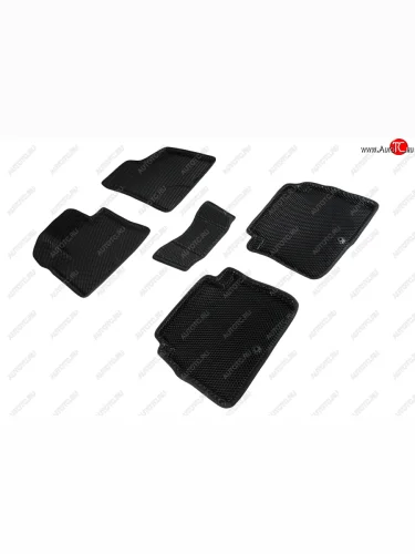 Коврики в салон EVA (3D, ромб, чёрные) Seintex Hyundai Santa Fe CM дорестайлинг (2006-2009)