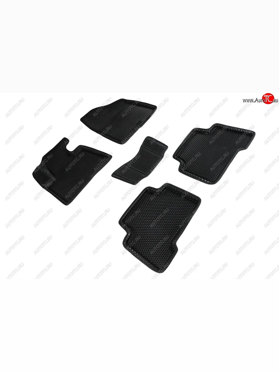 Коврики в салон EVA (3D, ромб, чёрные) Seintex Hyundai Santa Fe DM рестайлинг (2015-2019)  в Керчи Республика Крым
