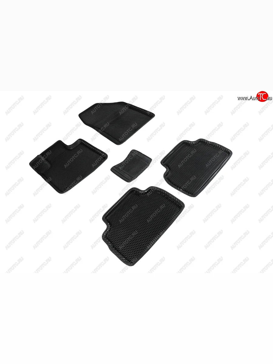 Коврики в салон EVA (5 мест, 3D, ромб, чёрные) Seintex Hyundai Santa Fe TM дорестайлинг (2018-2021)  в Керчи Республика Крым