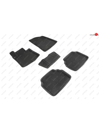 Коврики в салон EVA (3D, ромб, чёрные) Seintex Hyundai Sonata DN8 (2019-2022)