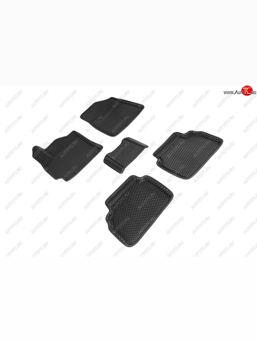 Коврики в салон EVA (3D, ромб, чёрные) Seintex KIA Cerato 4 BD дорестайлинг седан (2018-2021)  в Керчи Республика Крым