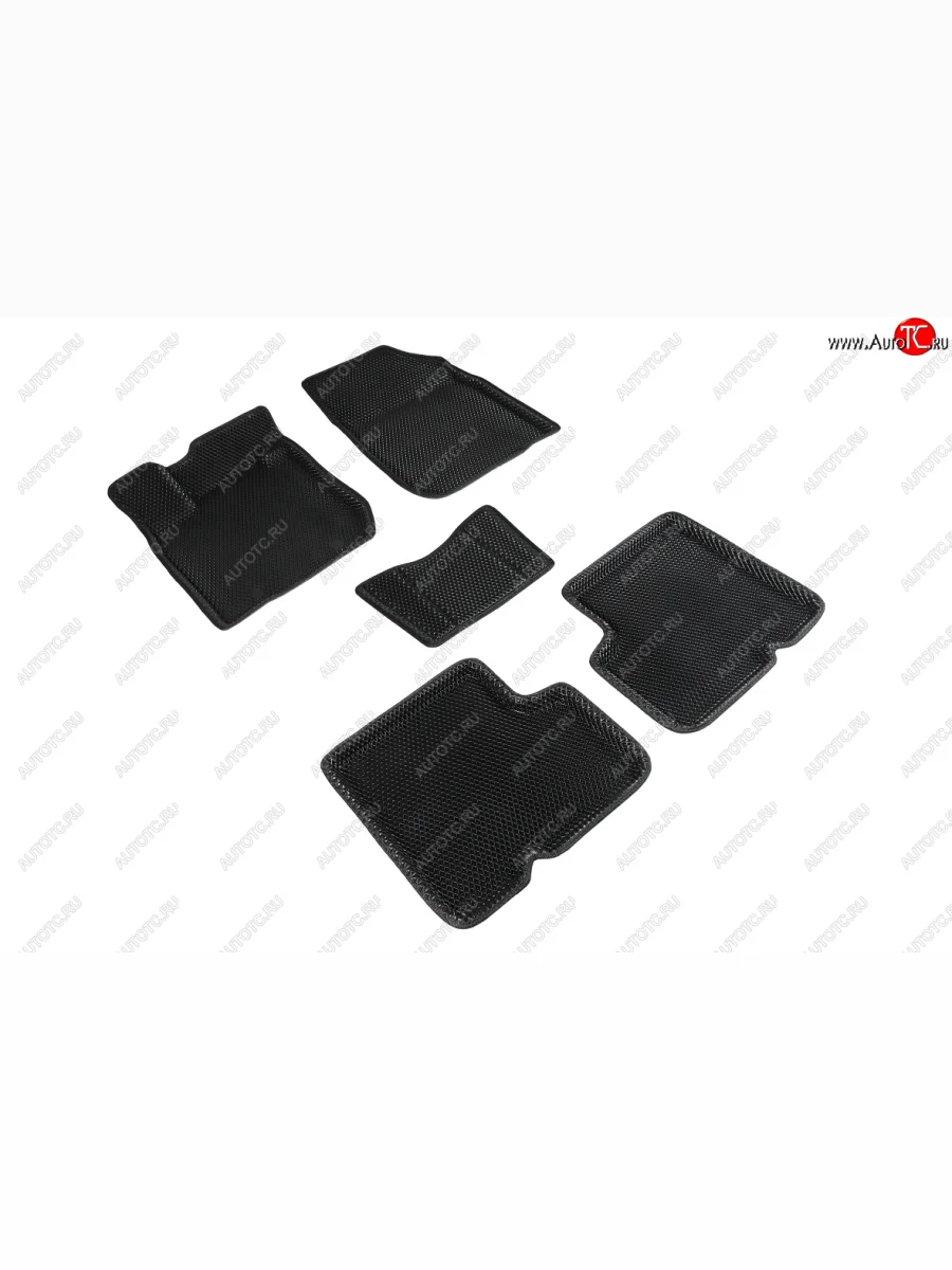Коврики в салон EVA (2 ряда, 3D, ромб, чёрные) Seintex Лада ВАЗ Ларгус дорестайлинг R90 (2012-2021)  в Перми Пермском крае