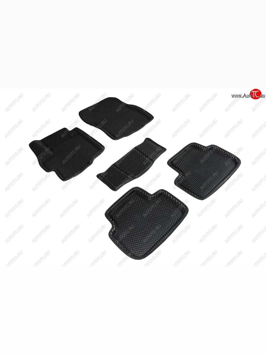 Коврики в салон EVA (3D, ромб, чёрные) Seintex Mitsubishi ASX дорестайлинг (2010-2012)  в Самаре Самарской области