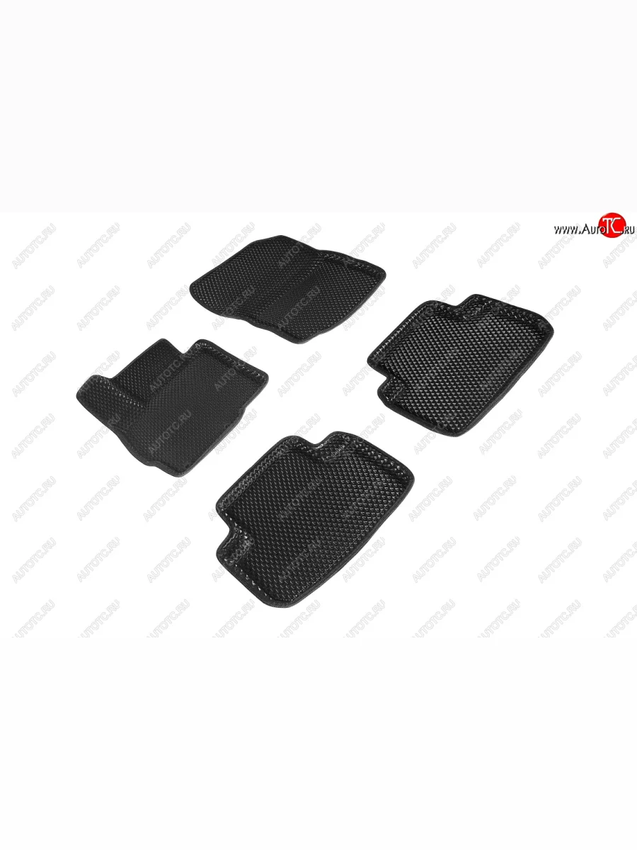 Коврики в салон EVA (3D, ромб, чёрные) Seintex Mitsubishi Eclipse Cross GK дорестайлинг (2017-2021)  в Самаре Самарской области