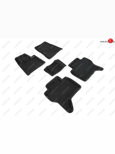 Коврики в салон EVA (3D, ромб, чёрные) Seintex Mitsubishi Pajero 4 V90 дорестайлинг (2006-2011)