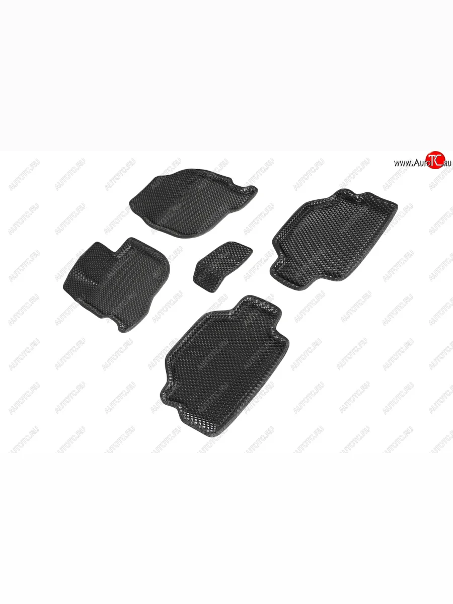 Коврики в салон EVA (3D, ромб, чёрные) Seintex Mitsubishi Pajero Sport PB дорестайлинг (2008-2013)  в Керчи Республика Крым