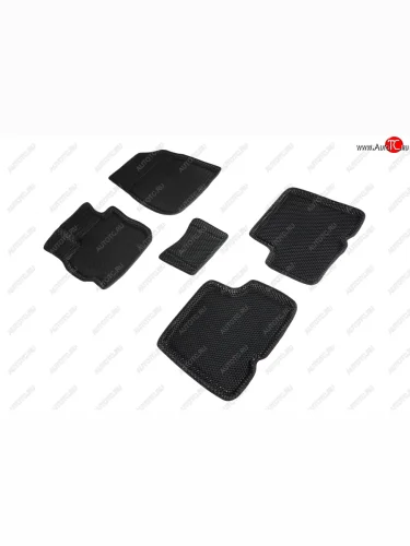 Коврики в салон EVA (3D, ромб, чёрные) Seintex Nissan Almera 3 G15 седан (2012-2019)