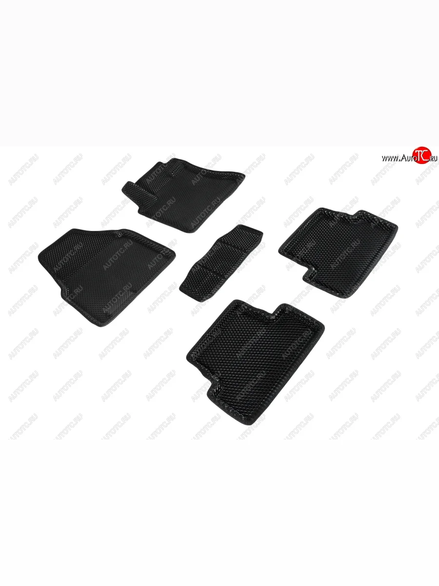 Коврики в салон EVA (3D, ромб, чёрные) Seintex Nissan Qashqai 1 J10 дорестайлинг (2007-2010)  с доставкой в г. Керчь