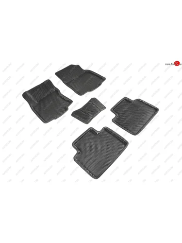 Коврики в салон EVA (3D, ромб, чёрные) Seintex Nissan X-trail 3 T32 дорестайлинг (2013-2018)
