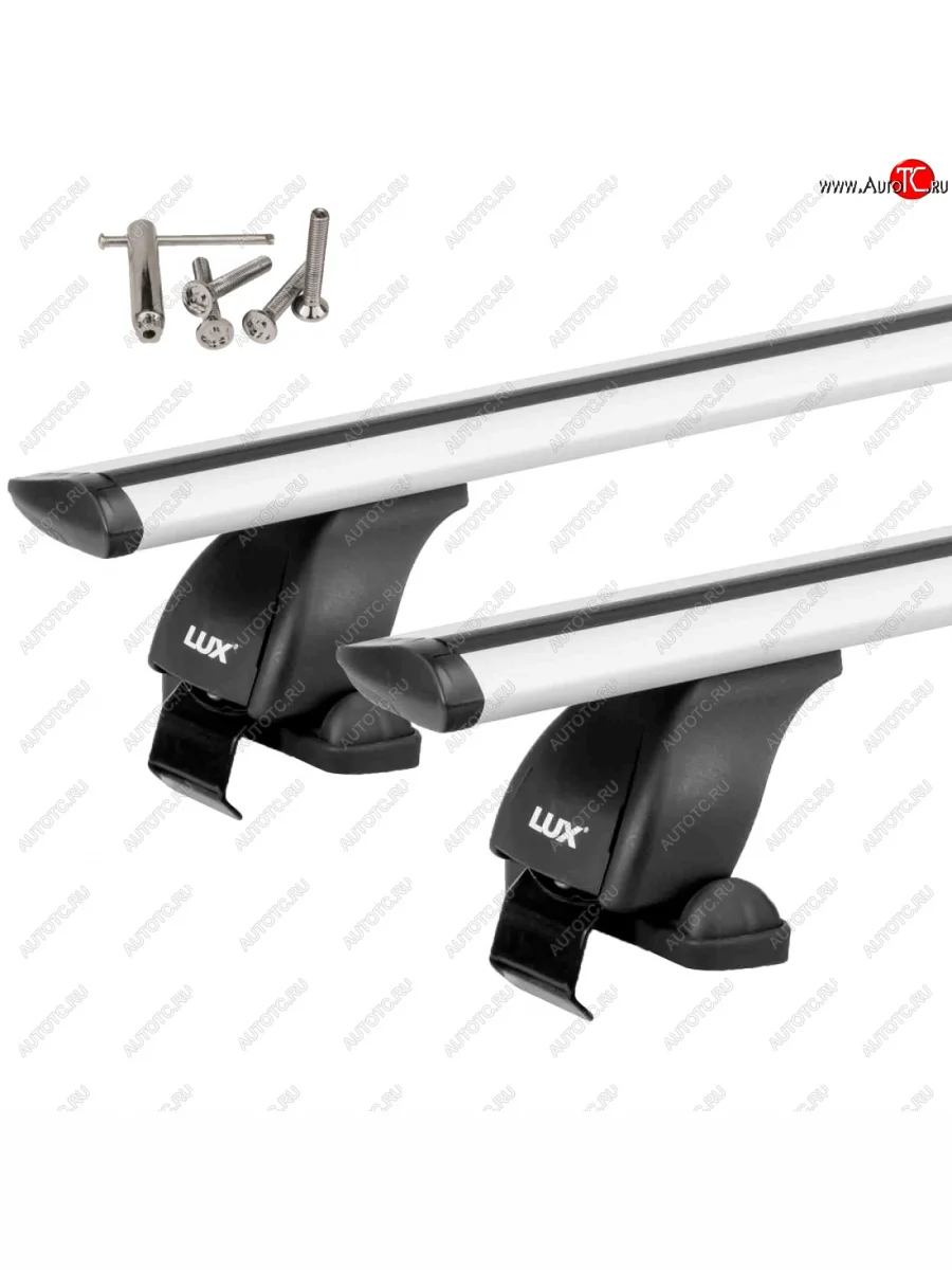 Багажник на крышу без рейлингов в сборе LUX1  Toyota Land Cruiser Prado (2009-2025) J150 (поперечины аэро-трэвэл 130 см (цвет серебро), с болтами секретками)  в Самаре Самарской области