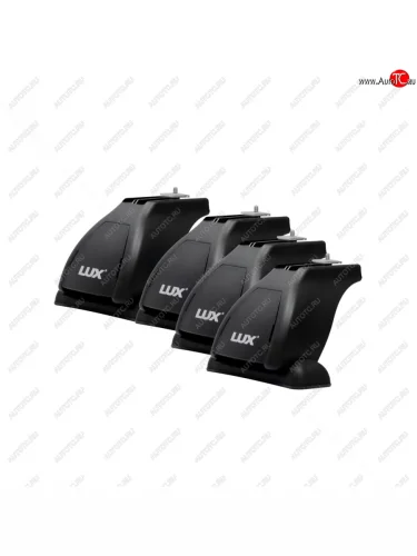 Багажник на крышу без рейлингов в сборе LUX1 (поперечины прямоугольные 110 см (цвет черный), с болтами секретками) Daewoo Nexia ( дорестайлинг,  рестайлинг) (1995-2015), Ravon Nexia R3 (2016-2020)