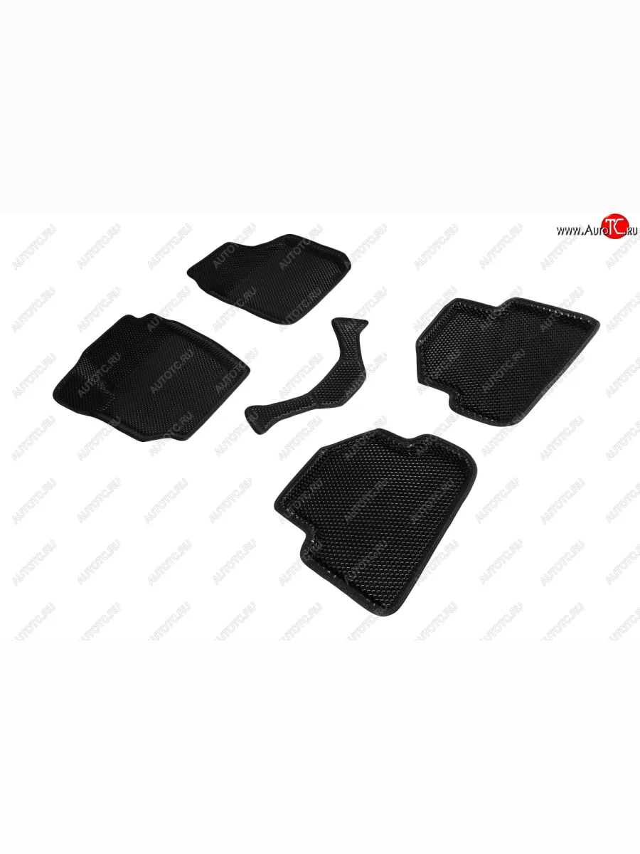 Коврики в салон EVA (3D, ромб, чёрные) Seintex Skoda Fabia Mk2 хэтчбэк рестайлинг (2010-2014)  в Перми Пермском крае