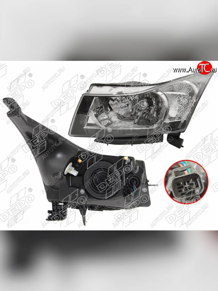 Левая фара (с электрокорректором) DEPO Chevrolet Cruze J305 хэтчбек дорестайлинг (2009-2012)  в Керчи Республика Крым