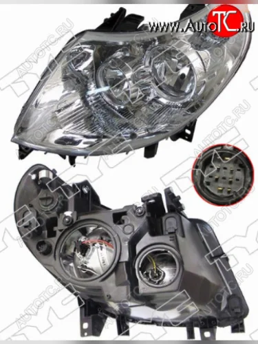 Левая фара (c электрокорректором, 8 контактов) TYC Fiat Ducato 250 (2006-2014)