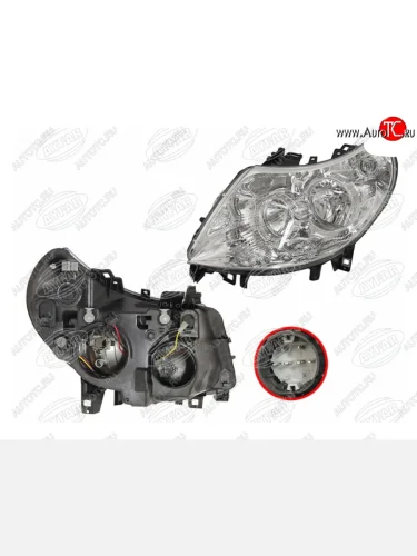 Левая фара (c электрокорректором, 7 контактов) AYFAR Fiat Ducato 250 (2006-2014)